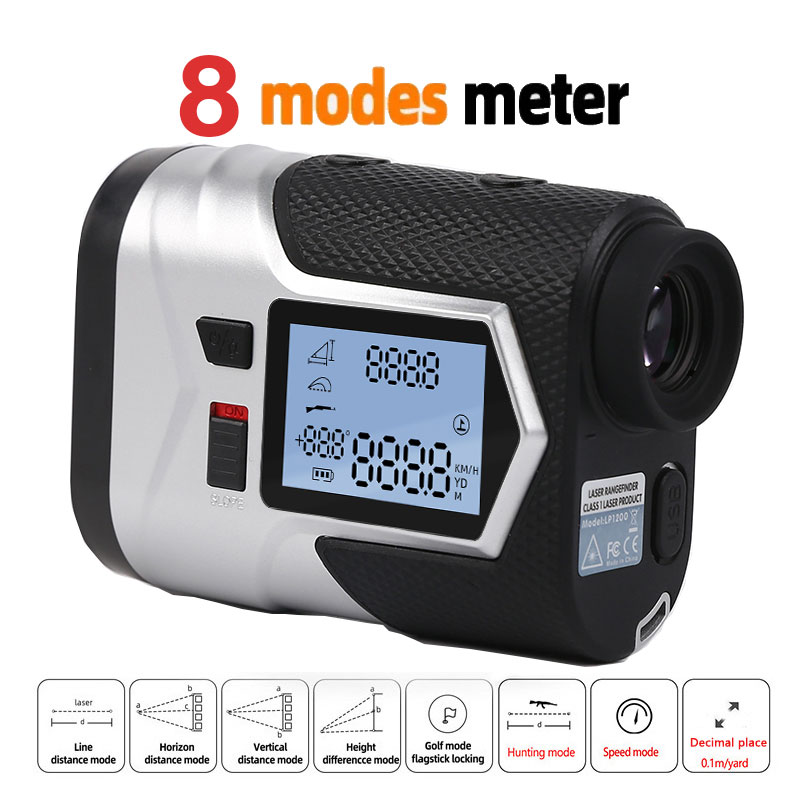 Rangefinder Laser Golf - 8 modlu Şarj Edilebilir Eğim Sensörlü